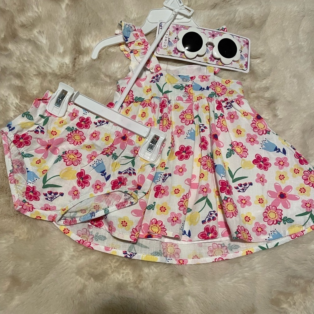 Floral Sundress with Ruffle Straps - Picture 5 of 7